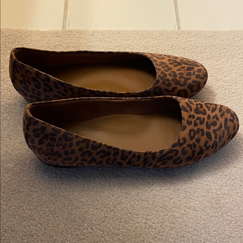 Women's Naturalizer Leopard Print Leather Ballet Flats